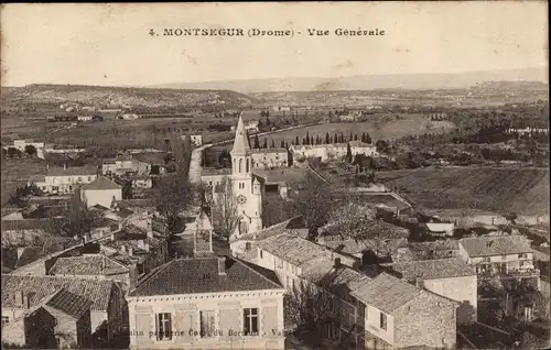 Ak Montsegur Drôme, Vue Generale