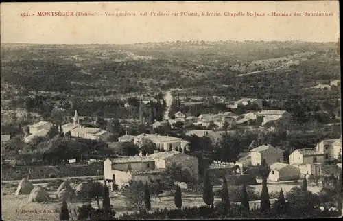 Ak Montségur Drôme, Vue generale