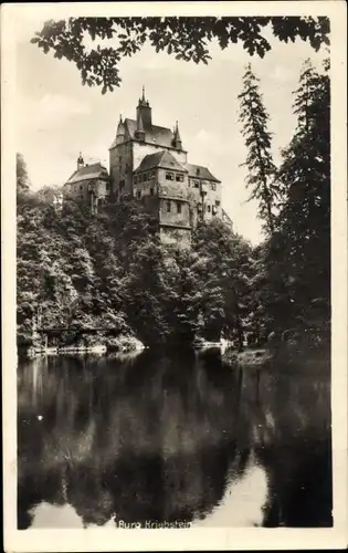 Foto Ak Kriebstein in Mittelsachsen, Burg Kriebstein, Gesamtansicht