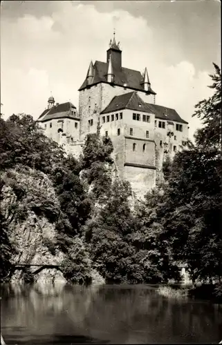 Foto Ak Kriebstein in Mittelsachsen, Burg Kriebstein, Gesamtansicht