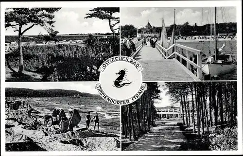 Ak Ostseebad Timmendorfer Strand, Partie am Strand, Anleger