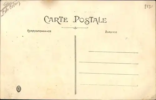 Ak Vermelles Pas de Calais, Dans les Ruines, La visite du Prince de Galles, Kriegszerstörungen