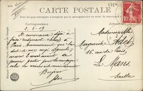 Ak Paris XVIII. Arrondissement Buttes-Montmartre, La Rue de la Barre