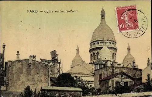 Ak Paris XVIII. Arrondissement Buttes-Montmartre, Eglise du Sacre Coeur