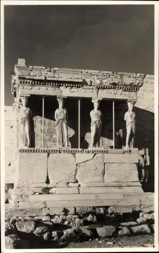 Foto Ak Athen Griechenland, Tempel, Karyatide