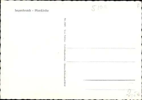 Ak Imgenbroich Monschau Montjoie in der Eifel, Pfarrkirche