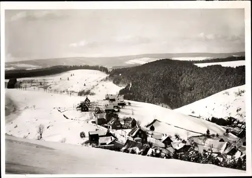 Ak Sankt Andreasberg Braunlage im Oberharz, Skigelände am Glockenberg, Winter