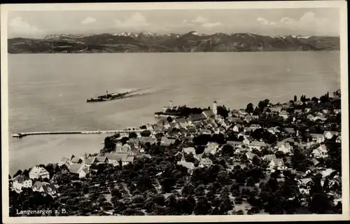 Ak Langenargen am Bodensee, Fliegeraufnahme, Panorama