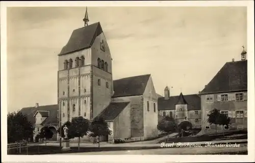Ak Insel Reichenau am Bodensee, Münsterkirche