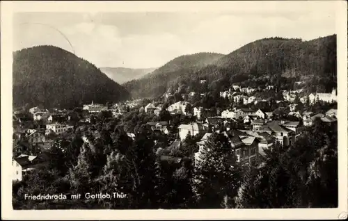 Ak Friedrichroda im Thüringer Wald, Teilansicht mit Gottlob