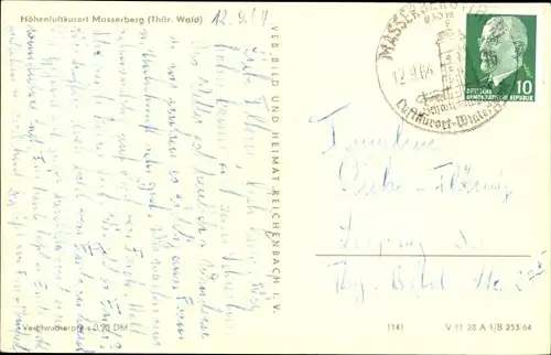 Ak Masserberg in Thüringen, Teilansicht