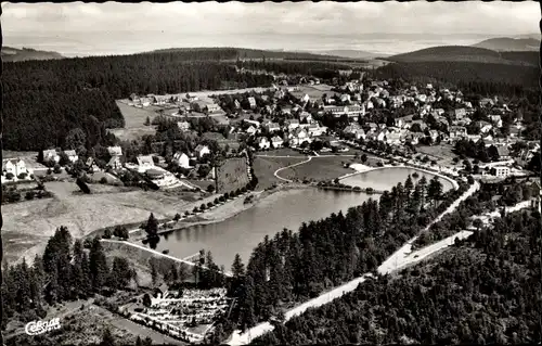 Ak Hahnenklee Bockswiese Goslar im Harz, Fliegeraufnahme