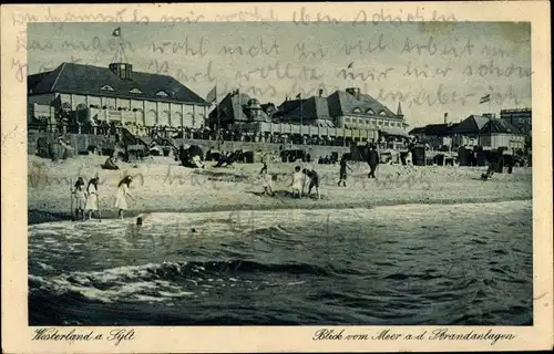 Ak Westerland auf Sylt, Strandanlagen