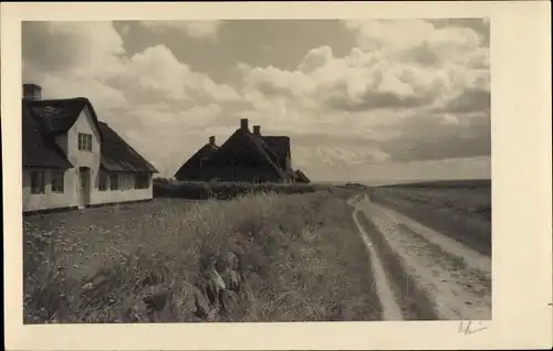 Ak Insel Sylt in Nordfriesland, Friesenhaus, Weg