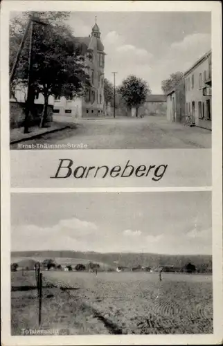 Ak Barneberg Hötensleben Landkreis Börde, Ernst-Thälmann-Straße, Gesamtansicht