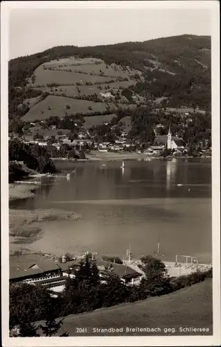 Ak Schliersee in Oberbayern, Strandbad Breitenbach