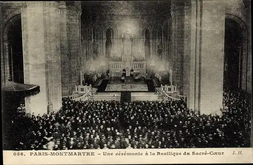 Ak Paris XVIII. Arrondissement Buttes-Montmartre, Une ceremonie a la Basilique du Sacre Coeur