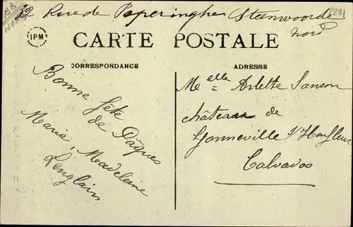 Ak Steenvoorde Nord, Inneres der Kirche