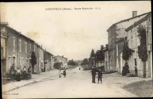 Ak Longeville en Barrois Meuse, Route Nationale