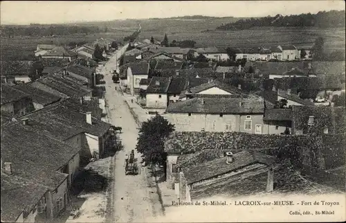 Ak Lacroix sur Meuse, Fort de Troyon, Ortsübersicht