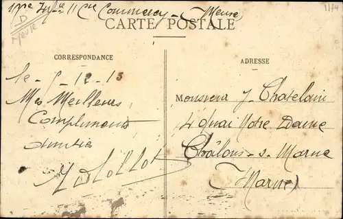 Ak Commercy Lothringen Meuse, Place du Fer à Cheval, Rue Carnot