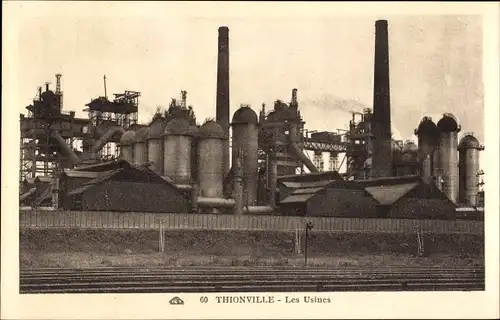 Ak Thionville Diedenhofen Lothringen Moselle, Les Usines