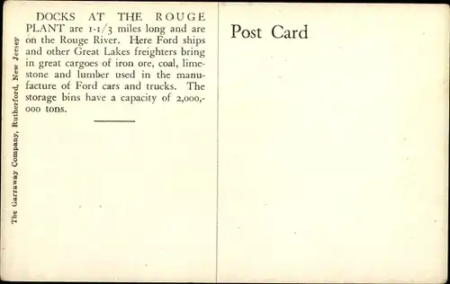 Ak Dearborn Michigan, Rouge Plant Docks, Ford Motor Company, Dampfer