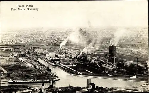 Ak Dearborn Michigan, Rouge Plant, Ford Motor Company, Gesamtansicht