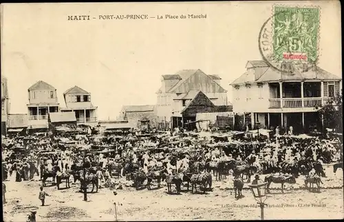 Ak Port au Prince Haiti, La Place du Marche