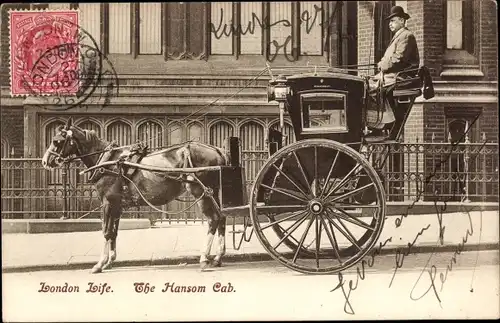 Ak London City England, London Life, The Hansom Cab