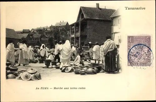 Ak Antananarivo Tananarive Madagaskar, Au Zoma, Marche aux terres cuites