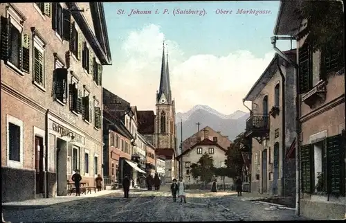 Ak Sankt Johann im Pongau in Salzburg, Obere Marktgasse