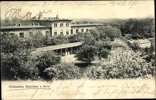 Ak Malchow in Mecklenburg, Heimstätte, Totalansicht