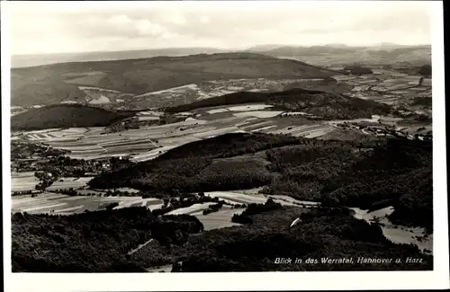 Ak Großalmerode in Hessen, Blick i. d. Werratal, Gesamtansicht, Fliegeraufnahme