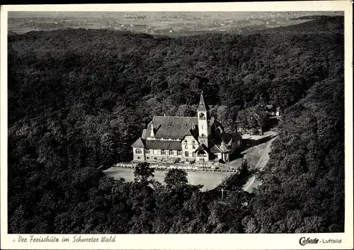 Ak Schwerte an der Ruhr, Gaststätten-Betriebe Freischütz im Schwerter Wald, Panorama