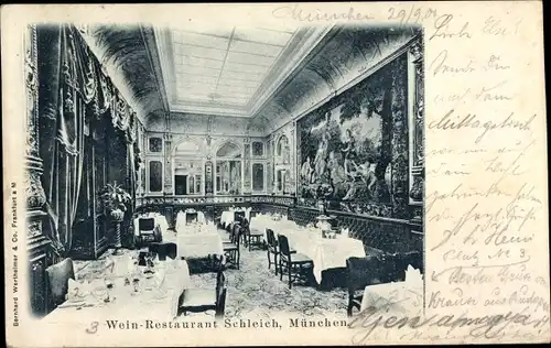 Ak München, Wein Restaurant Schleich