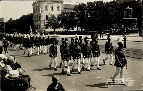 Foto Ak München, Reichskriegertag des dt. Reichskriegerbundes Kyffhäuser, Veteranen, Parade