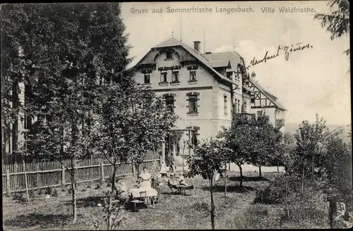 Ak Langenbuch Schleiz im Vogtland Thüringen, Villa Waldfrische