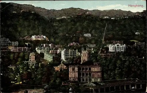 Ak Hongkong China, Panoramaansicht