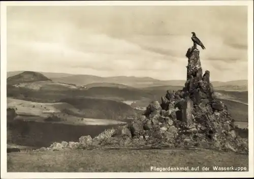Ak Gersfeld in der Rhön Hessen, Fliegerdenkmal auf der Wasserkuppe