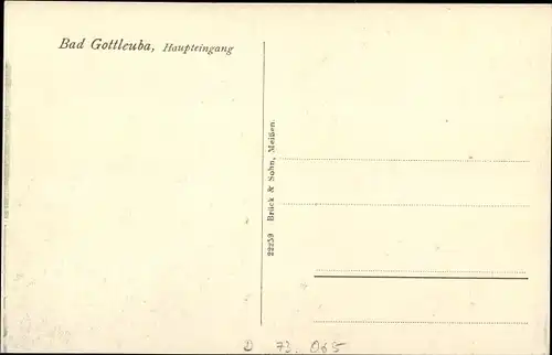 Ak Bad Gottleuba in Sachsen, Wachmann am Haupteingang