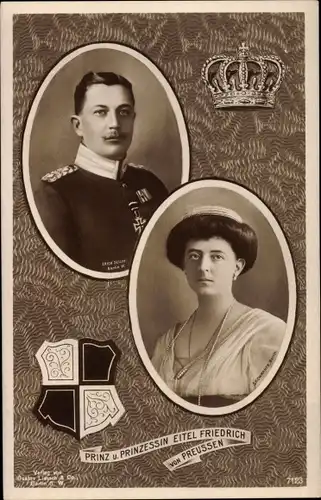 Ak Prinz und Prinzessin Eitel Friedrich von Preußen, Liersch 7123