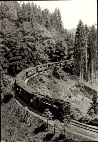 Ak Deutsche Eisenbahn, Dampflok, Harzquerbahn