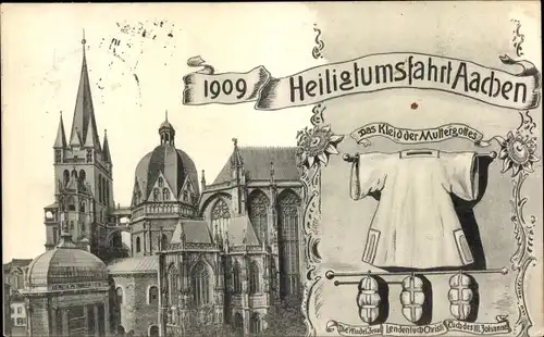 Ak Aachen in Nordrhein Westfalen, Heiligtumsfahrt 1909, Das Kleid des Muttergottes