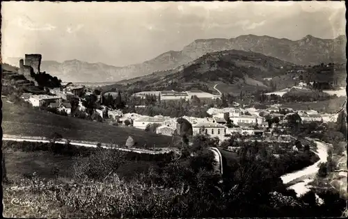 Ak Bourdeaux Drôme, Vue generale