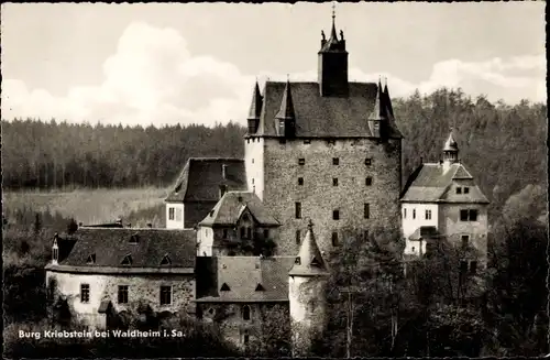 Ak Kriebstein in Mittelsachsen, Burg Kriebstein