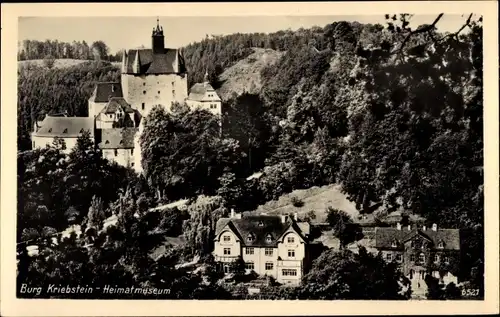 Ak Kriebstein in Mittelsachsen, Burg Kriebstein, Heimatmuseum