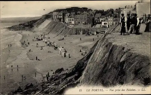 Ak Le Portel Pas de Calais, Vue prise des Falaises