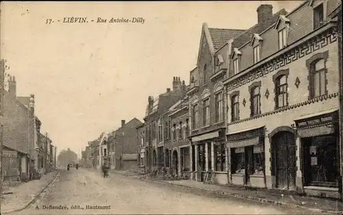 Ak Liévin Pas de Calais, Rue Antoine Dilly