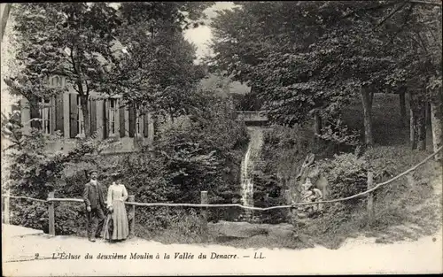 Ak Wimille Pas de Calais, L'Ecluse du deuxieme Moulin a la Vallee du Denacre